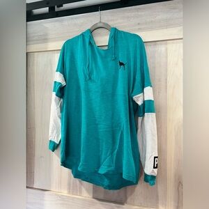 Teal & Black Jersey Style Tunic from VS PINK! Size Large